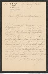 k.k. naturhistorisches Hofmuseum, Intendanzakten 1885-1896 (Hauer), Aktenzahl Z.235/1888, Seite 1